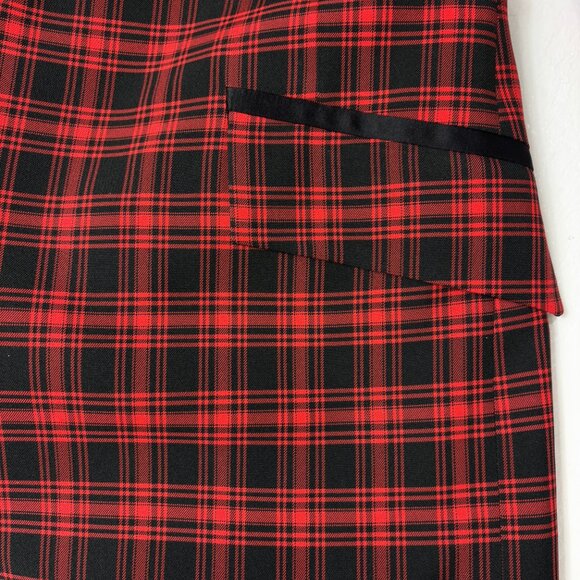 Rare 70’s Formal Tux Jacket Lord West Red Blk Plaid Vintage 46L - Picture 16 of 16